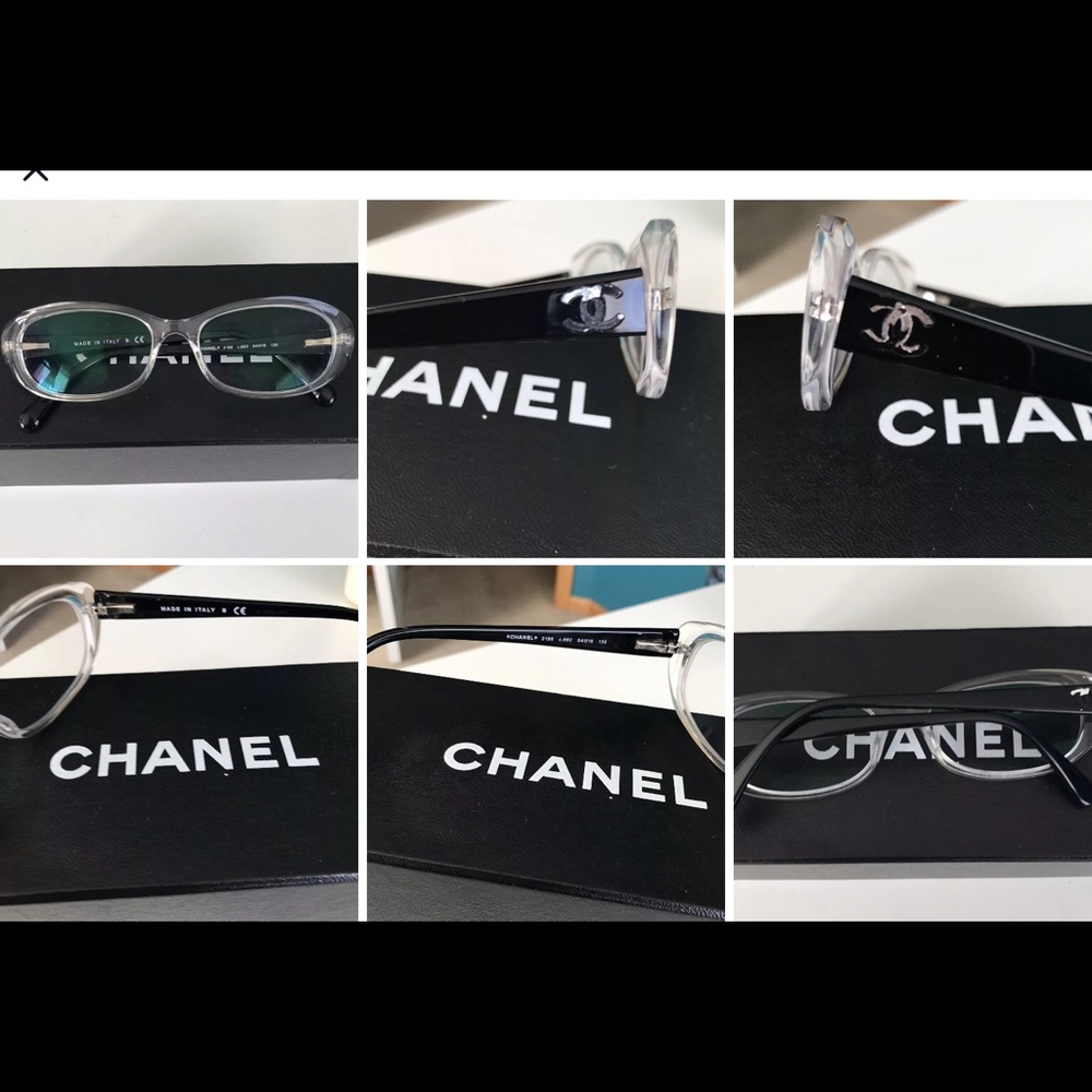 Rare Authentic Chanel 3186 Clear Frames Glasses - image 1